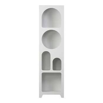 Βιβλιοθήκη Emersi pakoworld mdf σε λευκή απόχρωση 48x35x180εκ