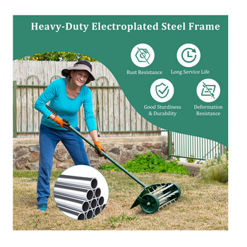 Εξαερωτήρας Γκαζόν Χειρός 46 x 23 x 127 cm Costway GT3425