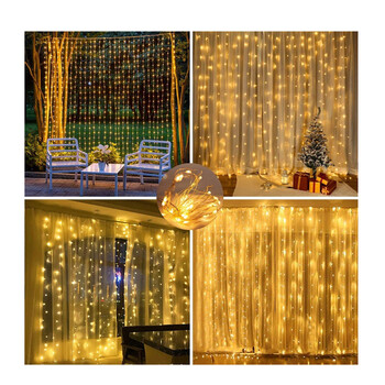 Κουρτίνα 3 x 3 m με 300 Λαμπάκια LED Θερμό Λευκό 5V SPM 5908222224257