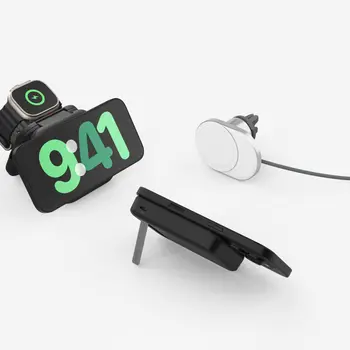 8K Qi2 15W, MAGNETIC WIRELESS POWER BANK + KICK STAND, BLACK