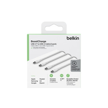 USB-C to USB-C Cable, 1M, White, 2pack