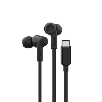 USB-C® Wired Earbuds with Adjustable Volume Limiter, Black