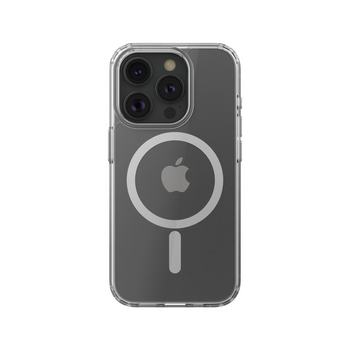 SheerForce Magnetic Anti-Microbial Protective Case for iPhone 15 Pro - clear