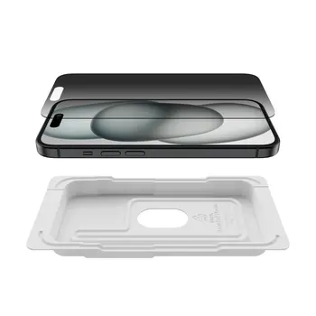 ScreenForce TemperedGlass Privacy Anti-Microbial Screen Protection for iPhone 15/14 Pro