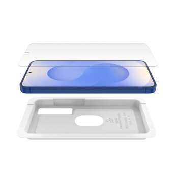 ScreenForce InvisiGlass Treated Screen Protector, Easy Tray, Samsung S25