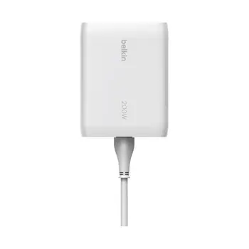 200W USB-C CHARGER,GAN,4-PORT,WHT,1.5M CORD