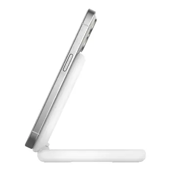BOOST^CHARGE™ Qi2 15W Magnetic Foldable Wireless Charging Stand, White