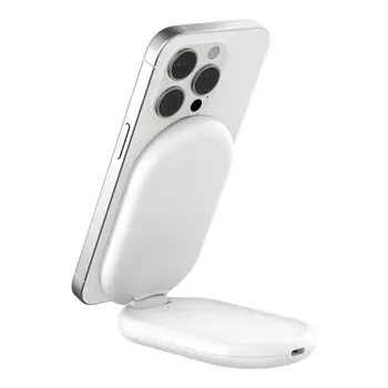 BOOST^CHARGE™ Qi2 15W Magnetic Foldable Wireless Charging Stand, White
