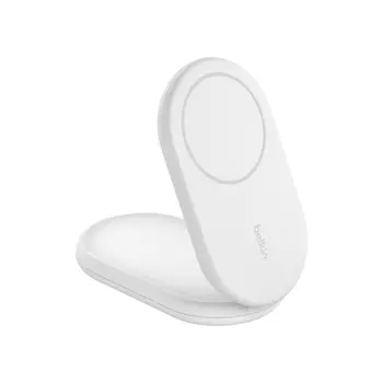 BOOST^CHARGE™ Qi2 15W Magnetic Foldable Wireless Charging Stand, White