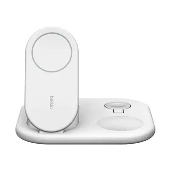 BOOST^CHARGE™ Qi2 3-IN-1 Magnetic Wireless Charging Stand, White