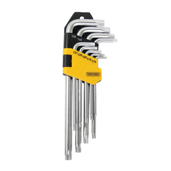 TOP MASTER Torx σετ 9τεμ CR-V πλαστική θήκη μεσαίο μέγεθος 390123 TOP MASTER Torx σετ 9τεμ CR-V πλαστική θήκη μεσαίο μέγεθος 390123