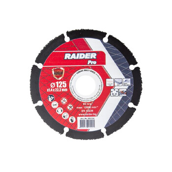 RAIDER Τροχός κοπής carbide 125x1,4mm 160154 RAIDER Τροχός κοπής carbide 125x1,4mm 160154