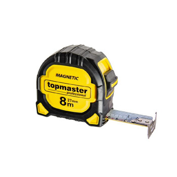 TOP MASTER Μετροταινία 8Μ*27ΜΜ με αυτόματη επαναφορά και μαγνήτη διπλής όψης 3η γενιά 260200 TOP MASTER Μετροταινία 8Μ*27ΜΜ με αυτόματη επαναφορά και μαγνήτη διπλής όψης 3η γενιά 260200