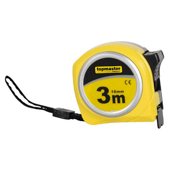 TOP MASTER Μετροταινία 3M*16MM με αυτόματη επαναφορά compact 260401 TOP MASTER Μετροταινία 3M*16MM με αυτόματη επαναφορά compact 260401