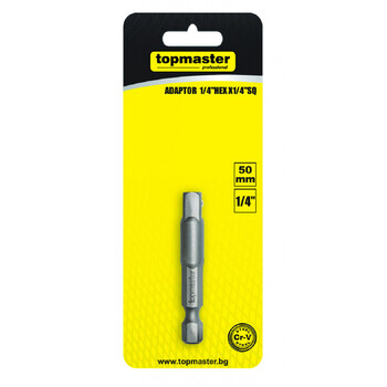 TOP MASTER Αντάπτορας hex 1/4" για καρυδάκι 1/4''  330367 TOP MASTER Αντάπτορας hex 1/4" για καρυδάκι 1/4''  330367