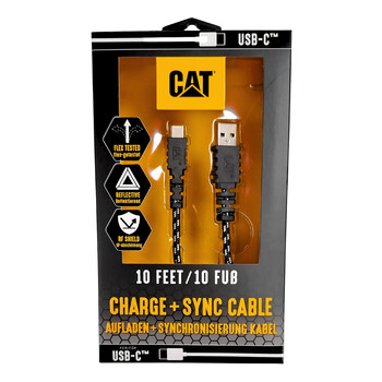 CAT Καλώδιο φόρτισης USB to USB-C 18W μαύρο 3m USBC-G CAT Καλώδιο φόρτισης USB to USB-C 18W μαύρο 3m USBC-G