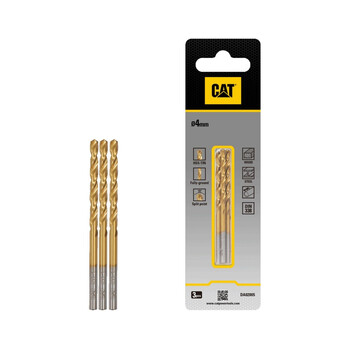 CAT Τρυπάνι τιτανίου HSS σετ:3τεμ 4x70mm DA02005 CAT Τρυπάνι τιτανίου HSS σετ:3τεμ 4x70mm DA02005