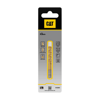 CAT Τρυπάνι τιτανίου HSS σετ:3τεμ 3x61mm DA02003 CAT Τρυπάνι τιτανίου HSS σετ:3τεμ 3x61mm DA02003