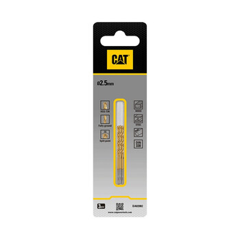 CAT Τρυπάνι τιτανίου HSS σετ:3τεμ 2.5x57mm DA02002 CAT Τρυπάνι τιτανίου HSS σετ:3τεμ 2.5x57mm DA02002