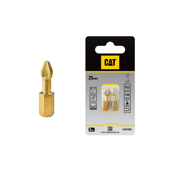 CAT Μύτη κατσαβιδιού αστέρι με μέγεθος PZ2 25mm συσκευασία 2τεμ. DA01002 CAT Μύτη κατσαβιδιού αστέρι με μέγεθος PZ2 25mm συσκευασία 2τεμ. DA01002