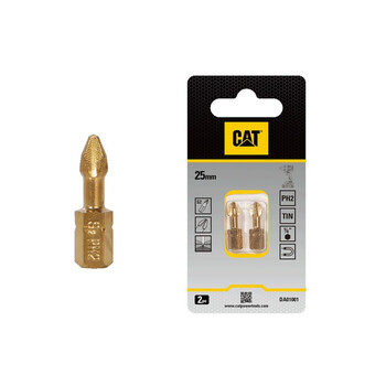 CAT Μύτη κατσαβιδιού σταυρός με μέγεθος PH2 25mm συσκευασία 2τεμ. DA01001 CAT Μύτη κατσαβιδιού σταυρός με μέγεθος PH2 25mm συσκευασία 2τεμ. DA01001
