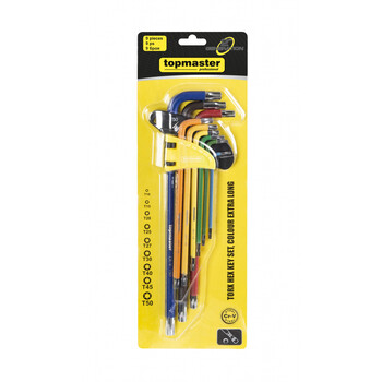 TOP MASTER Torx σετ 9τεμ CR-V πλαστική θήκη μεγάλο μέγεθος πολύχρωμα 390174 TOP MASTER Torx σετ 9τεμ CR-V πλαστική θήκη μεγάλο μέγεθος πολύχρωμα 390174