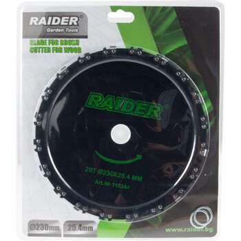 RAIDER Δίσκος θαμνοκοπτικού με αλυσίδα 230mm 20 δόντια Ø230x25.4 mm 110344 RAIDER Δίσκος θαμνοκοπτικού με αλυσίδα 230mm 20 δόντια Ø230x25.4 mm 110344