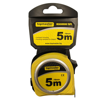 TOP MASTER Μετροταινία 5M*19MM με αυτόματη επαναφορά compact 260402 TOP MASTER Μετροταινία 5M*19MM με αυτόματη επαναφορά compact 260402