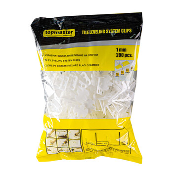 TOP MASTER Αποστάτης αλφαδοποίησης πλακιδίων 1.0mm 200τεμ. 329918C1 TOP MASTER Αποστάτης αλφαδοποίησης πλακιδίων 1.0mm 200τεμ. 329918C1