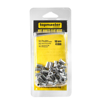TOP MASTER Πριτσίνια με σπείρωμα 50τεμ 4*10mm 511156 TOP MASTER Πριτσίνια με σπείρωμα 50τεμ 4*10mm 511156