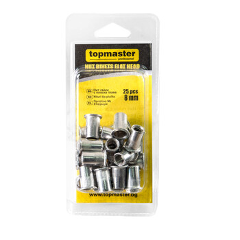 TOP MASTER Πριτσίνια με σπείρωμα 25τεμ 8*16mm 511158 TOP MASTER Πριτσίνια με σπείρωμα 25τεμ 8*16mm 511158