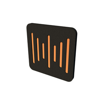 Audiodesigner Ecoplan Sounder Line Black/Orange Ηχοαπορροφητικά Πάνελ Πολυεστέρα 600x600x40 mm / 1.44 τ.μ. (4 Τεμάχια)