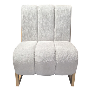 Πολυθρόνα Cocoon pakoworld ύφασμα σε λευκή -πόδια σε φυσική απόχρωση 65x75x77εκ