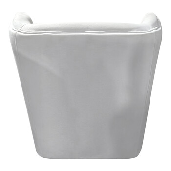 Πολυθρόνα Regalo pakoworld βελούδο σε λευκή απόχρωση 75x88x85εκ