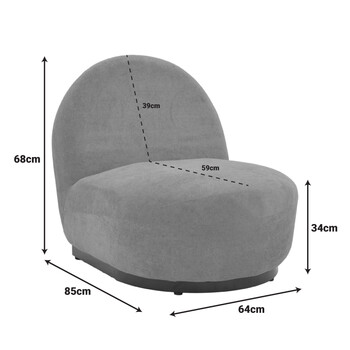 Πολυθρόνα περιστρεφόμενη Zenny pakoworld υφασμα terracotta 64x85x68εκ