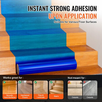 VEVOR Αυτοκόλλητη Μεμβράνη Προστασίας Δαπέδου 24" x 200' Μπλε για Αυτοκίνητα  JYXBHMLS24YC0N190V0