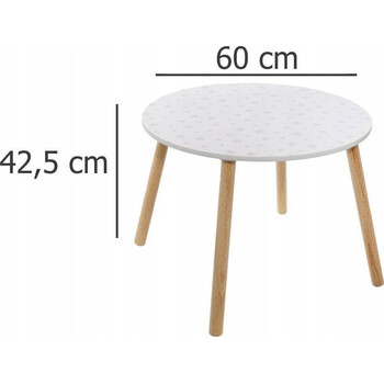 Atmosphera  Παιδικό τραπέζι λευκό με αστέρια Διάμετρος 60 cm  127152D Atmosphera  Παιδικό τραπέζι λευκό με αστέρια Διάμετρος 60 cm  127152D