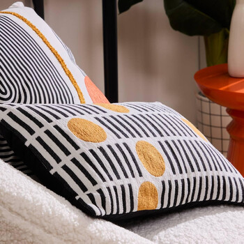 Atmosphera Μοντέρνο Τετράγωνο Μαξιλάρι 45x45εκ με Αφαιρούμενη Βαμβακερή Επένδυση 212525