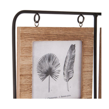 Ξύλινο Σταντ Φωτογραφιών 4 Θέσεων 2 Όψεων 36 x 10 x 42 cm Atmosphera 155120