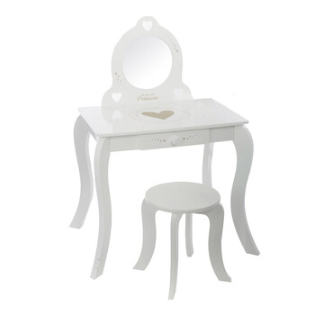 Παιδικό Ξύλινο Μπουντουάρ με Καθρέπτη και Σκαμπό 71.5 x 50.5 x 91 cm Atmosphera 127183 Παιδικό Ξύλινο Μπουντουάρ με Καθρέπτη και Σκαμπό 71.5 x 50.5 x 91 cm Atmosphera 127183