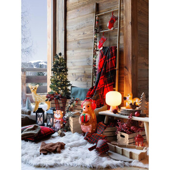 Atmosphera Μαξιλάρι με Σχέδιο Ταρτάν 40x40x14,5 εκ και Αποσπώμενο Κάλυμμα 212573