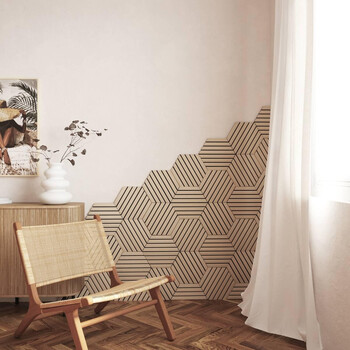 Atmosphera Σετ 3 Διακοσμητικών Πάνελ Colva σε Μπεζ Χρώμα με Μαύρο Φόντο 30x26εκ 212904