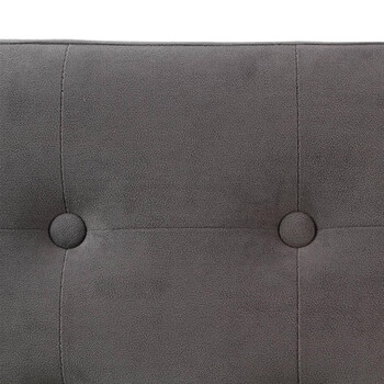 Atmosphera Γκρι Βελούδινο Παγκάκι με Αποθηκευτικό Χώρο και Μοντέρνο Σχεδιασμό 140091E