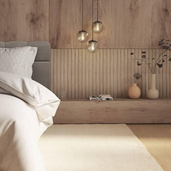 Atmosphera Σετ 3 Μπεζ Διακοσμητικών Πάνελ Colva με Γκρι Φόντο 30x30 εκ. 212903D