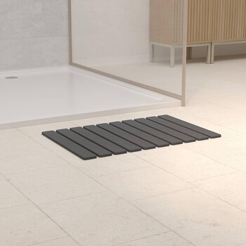 5FIVE Simply smart Αντιολισθητικό Ταχυστέγνωτο Πατάκι Μπάνιου 59x39cm Γκρι 200178