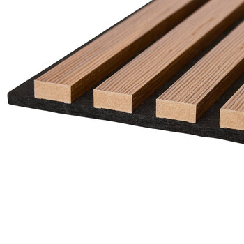 Atmosphera Σετ 3 Διακοσμητικών Πάνελ Κόλβα με Εφέ Καρυδιάς και Μαύρο Φόντο 30x30εκ 212903B