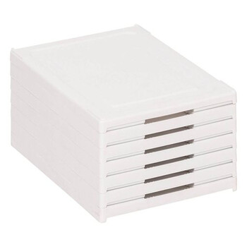 5FIVE Simply smart Πτυσσόμενη Λευκή Παπουτσοθήκη 25.5 x 35.5 x 108 cm για 6 Ζεύγη, Λευκή 209342