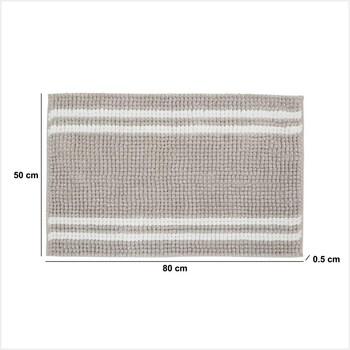 5FIVE Simply smart Καφέ Αντιολισθητικό Χαλάκι Μπάνιου 80x50εκ 211426A