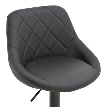 Σκαμπό μπαρ Boronez pakoworld πτυσσόμενο μαύρο pu-με μαύρη βάση 47x49x112εκ 2 τμχ