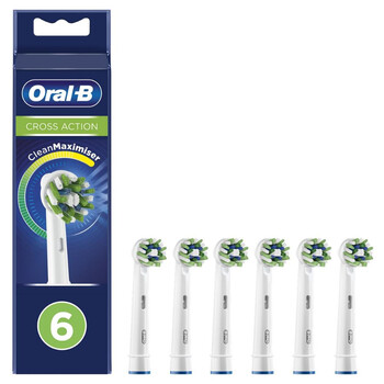 Oral-B Crossaction Electric Toothbrush Replacement Heads 6pcs White (80844548) (BRA80844548) Oral-B Crossaction Electric Toothbrush Replacement Heads 6pcs White (80844548) (BRA80844548)